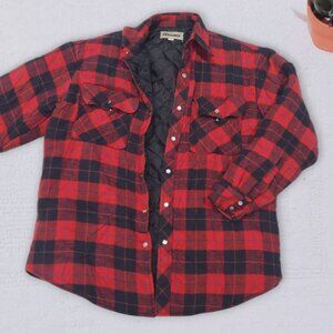 MARK'S Thick Cozy Red Quilted Shirt Jacket